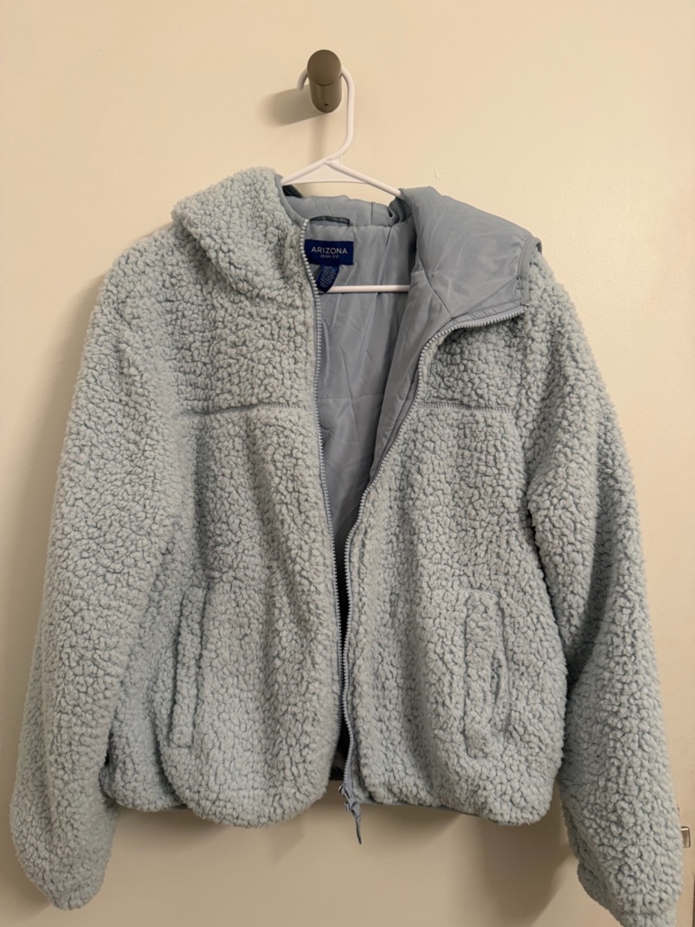 Arizona Jean Company Light Blue Sherpa Puffer Jacket